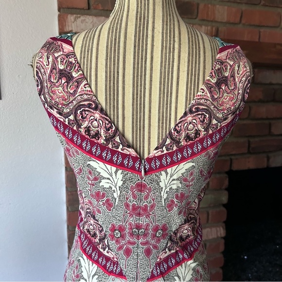 Etro Floral Paisley Print Sleeveless Midi Dress Sz 6 - Picture 8 of 10